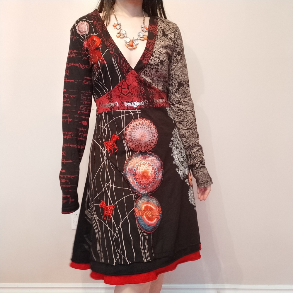 DESIGUAL MULTI DESIGN DRESS - Picture 2 of 9
